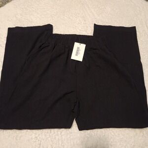 Short Story Hayes Women's Black Wide Leg Pants Elastic Waist Casual Size XSP